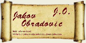 Jakov Obradović vizit kartica